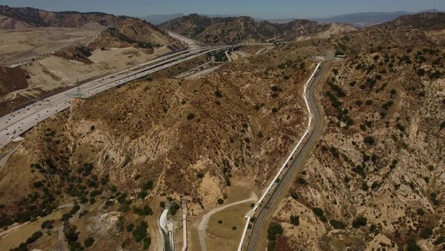 Los Angeles Aqueduct Cascades, Sylmar, San Fernando Valley, Los Angeles County
