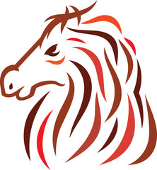 Horse Head Side View Vector Logo