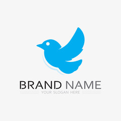 bird logo vector icon design template