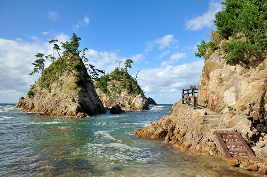 Tomiura Kaigan coast, Japan,Tottori Prefecture,Iwami province,Iwami town