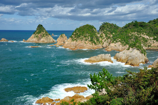 Tomiura Kaigan coast, Japan,Tottori Prefecture,Iwami province,Iwami town