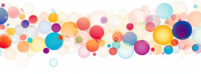 rainbow circles in different colors, in the style of contemporary candy-coated, abstraction