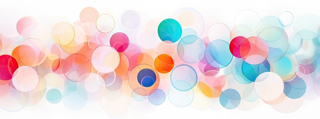 rainbow circles in different colors, in the style of contemporary candy-coated, abstraction
