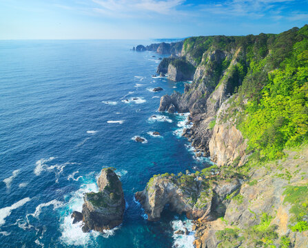 Rias coast of Kitayamazaki, Japan,Iwate prefecture,Tanohata, Iwate