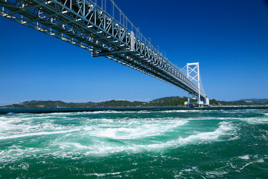 Naruto Whirlpools and Onaruto Bridge, Japan,Tokushima Prefecture,Naruto, Tokushima