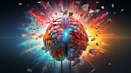 AI-Generated Mind: A Vibrant Explosion of Cognitive Creativity and Emotional Complexity