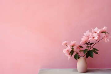 flat wall background and flower