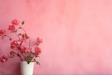 flat wall background and flower