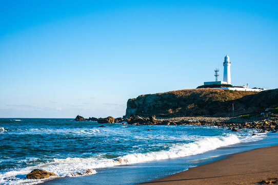 Kimike Beach and Inubosaki Lighthouse, Japan,Chiba Prefecture,Choshi, Chiba