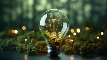 globe map in green with a green backdrop and lightbulb.green power. .