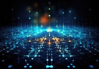 Obraz premium quantum abstract technology background. Hardware quantum form. Future technology. Decoding dna. AI Generative.