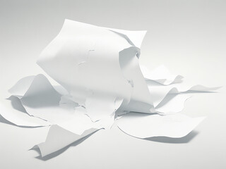 The texture of white paper is crumpled Background  Crumpled paper generated ai