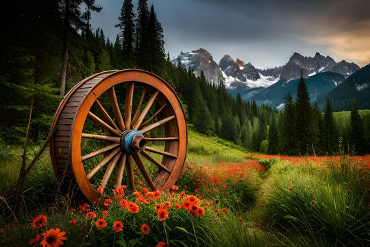 wheel in the mountains