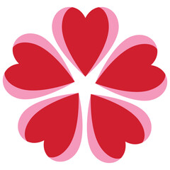 red and white hearts