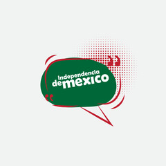 viva mexico independence day speech bubble