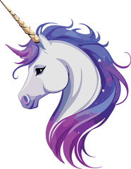 2D Unicorn head illustration
