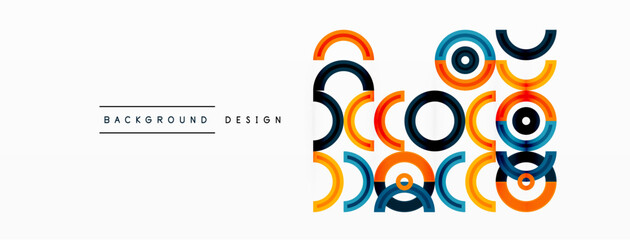 Colorful circle abstract background. Template for wallpaper, banner, presentation, background