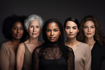 Obraz premium multiethnic female persons of different ages. women.