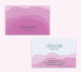 watercolor business card