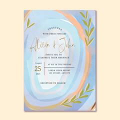 abstract wedding card design