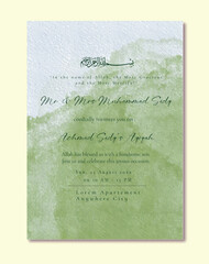 watercolor background aqiqah islamic celebration of newborn