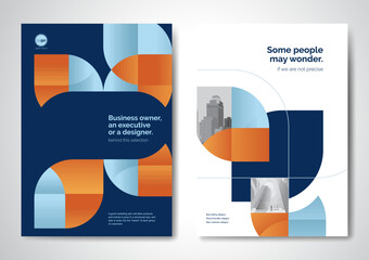 Template vector design for Brochure, AnnualReport, Magazine, Poster, Corporate Presentation, Portfolio, Flyer, infographic, layout modern with color size A4, Front and back, Easy to use.