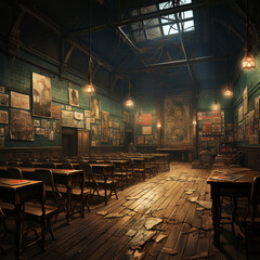 Old Classroom at Night
