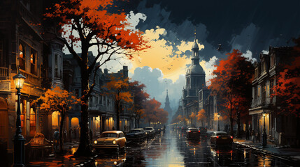 Autumn Night in the Empty City