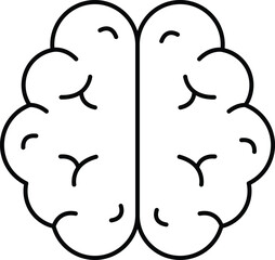 brain line icon design style
