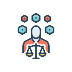 Color illustrationicon for principles 