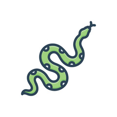 Color illustrationicon for snake 