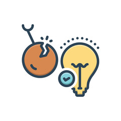 Color illustrationicon for solid 