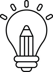 creativity line icon design style