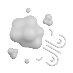 3d rendering dust isolated useful for food, allergen, allergy, disease and antigen design element