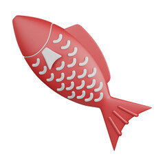 3d rendering fish isolated useful for food, allergen, allergy, disease and antigen design element