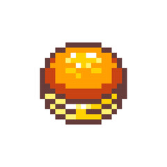 Fototapeta premium Pixel Art Rustico Pastry. Retro 8 bit Style Sweet Bakery Product Illustration. Ideal for Sticker, Retro Decorative Element, Game Asset, Emoji, Patch or Cute Geek Avatar. 