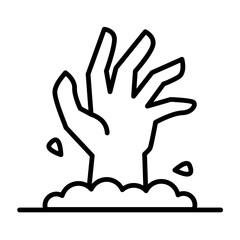 zombie hand halloween Icon