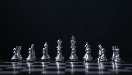 chess board game Successful competition uses intelligence, thinking, strategic leadership and planning.