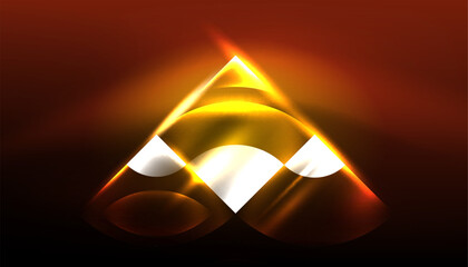 Abstract background vector neon glowing geometric elements. Hi-tech design for wallpaper, banner, background, landing page, wall art, invitation, prints, posters