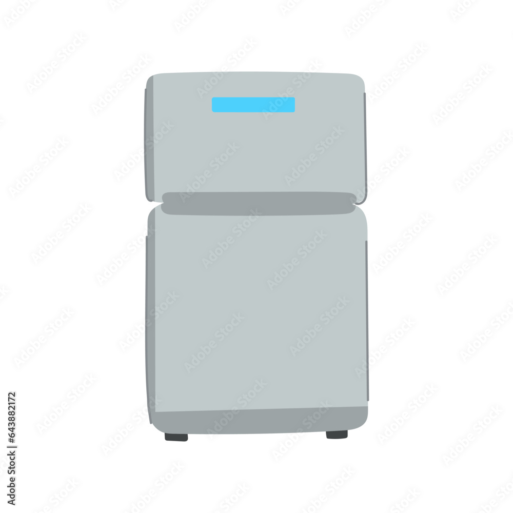 Sticker refrigerator fridge cartoon. home freezer, door appliance, food domestic refrigerator fridge sign. i