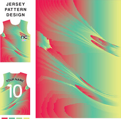 Abstract art spring concept vector jersey pattern template for printing or sublimation sports uniforms football volleyball basketball e-sports cycling and fishing Free Vector.