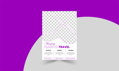 Simple and clean minimal Travel Flyer template, design. make your own adventure ,use for travel agency or business agency.