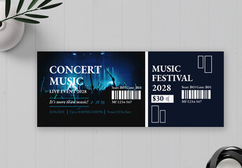 Music Festival Ticket Design