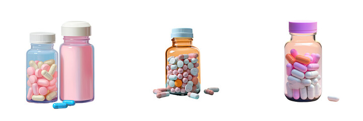 vacant pill container and lid transparent background