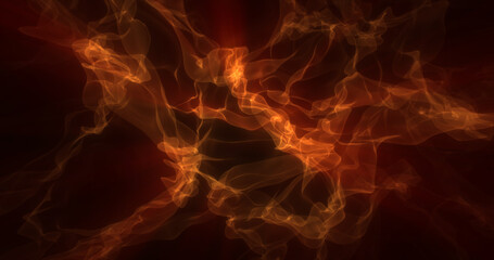 Abstract orange energy magical waves glowing background