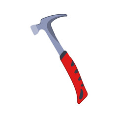 construction hammer cartoon. wood repair, work carpentry, hardware service construction hammer sign. isolated symbol vector illustration