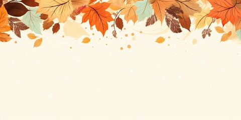 Obraz premium Abstract autumn beauty leaves frame. Seasonal nature art. Fall foliage design. Vibrant October colors. Red and yellow leaves. Colorful leaf border. Fall season illustration