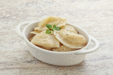 Russian traditional Vareniki - dumplings with potato
