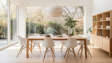 Simplicity and Warmth: A Scandinavian-inspired Dining Oasis. Generative AI 2