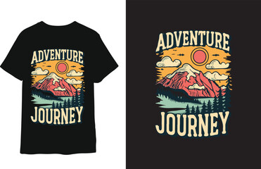 Adventure journey T-shirt template